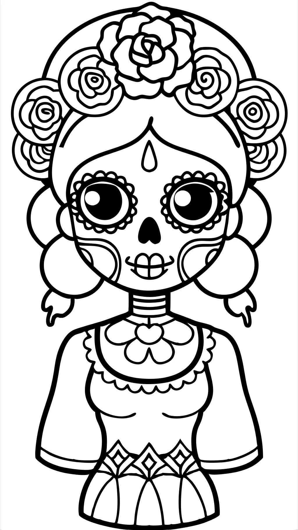 páginas para colorear de Catrina